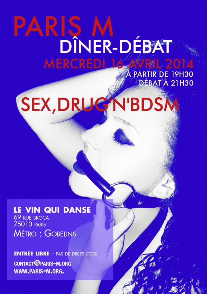 Flyer Dîner/Débat n°80 - Sex Drug'n'BDSM