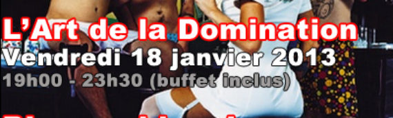 Ateliers « Art de la Domination » – Vendredi 18 janvier ET samedi 19 janvier 2013